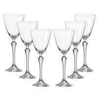 Conjunto de Taças para Vinho Branco Bohemia Elisabeth em Cristal 190 ml – 6 Peças